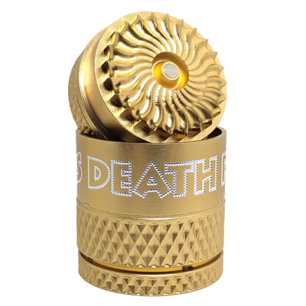Death Row Records – Hurricane 63mm 5-Part Grinder - Gold - Image 3