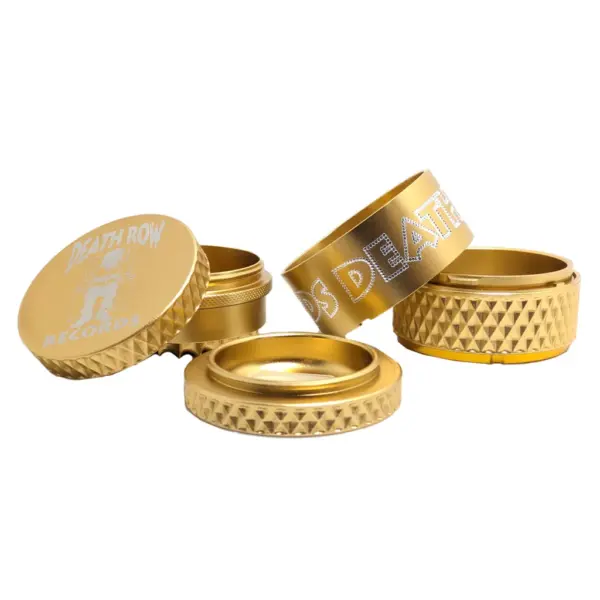 Death Row Records – Hurricane 63mm 5-Part Grinder - Gold - Image 4