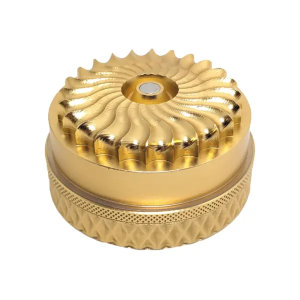 Death Row Records – Hurricane 63mm 5-Part Grinder - Gold - Image 6