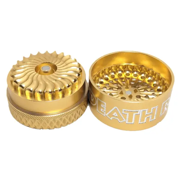 Death Row Records – Hurricane 63mm 5-Part Grinder - Gold - Image 7