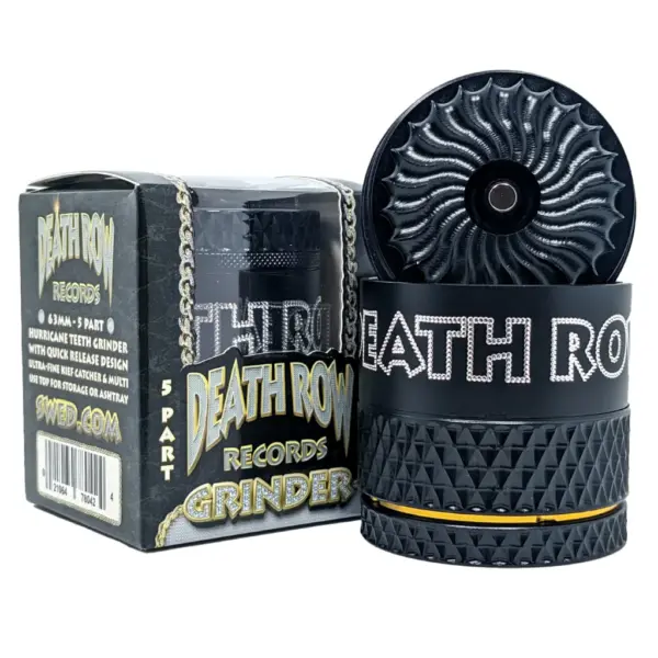 Death Row Records – Hurricane 63mm 5-Part Grinder - Black